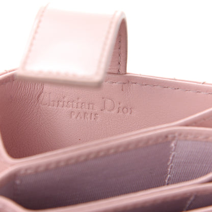 Christian Dior Patent Cannage Lady Dior 5-Gusset Card Holder Pink 4 of 5
