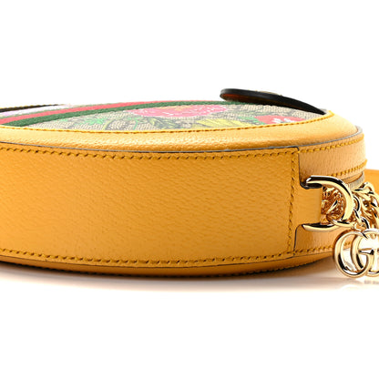 Gucci GG Supreme Monogram Flora Web Mini Ophidia Round Shoulder Bag Beige Multicolor Crop 7 of 10
