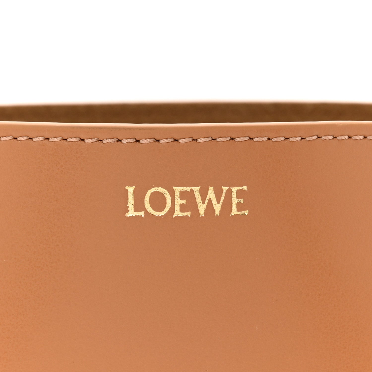Loewe Shiny Calfskin Mini Puzzle Fold Tote Warm Desert 6 of 11