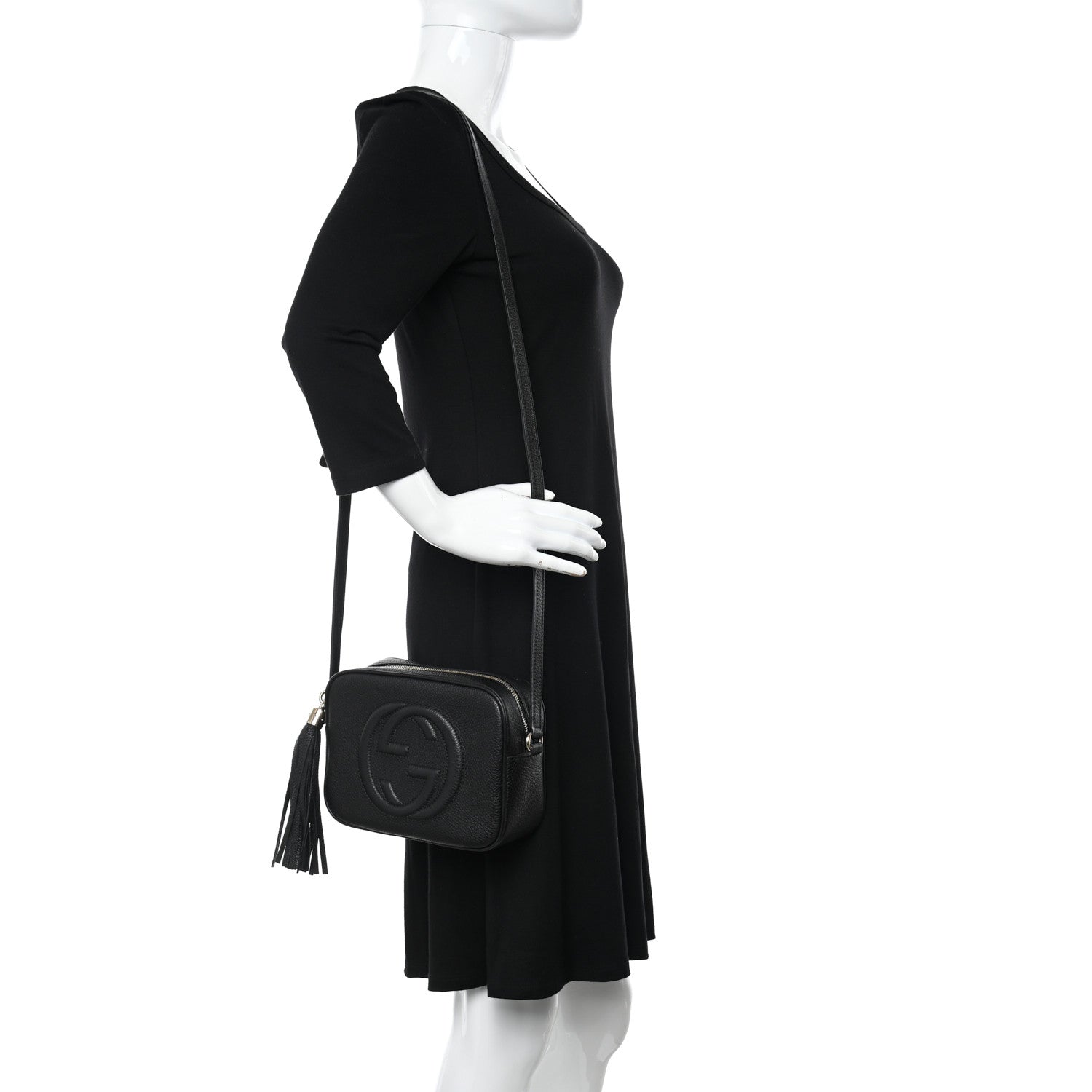 Gucci Pebbled Calfskin Small Soho Disco Bag Black 2 of 10
