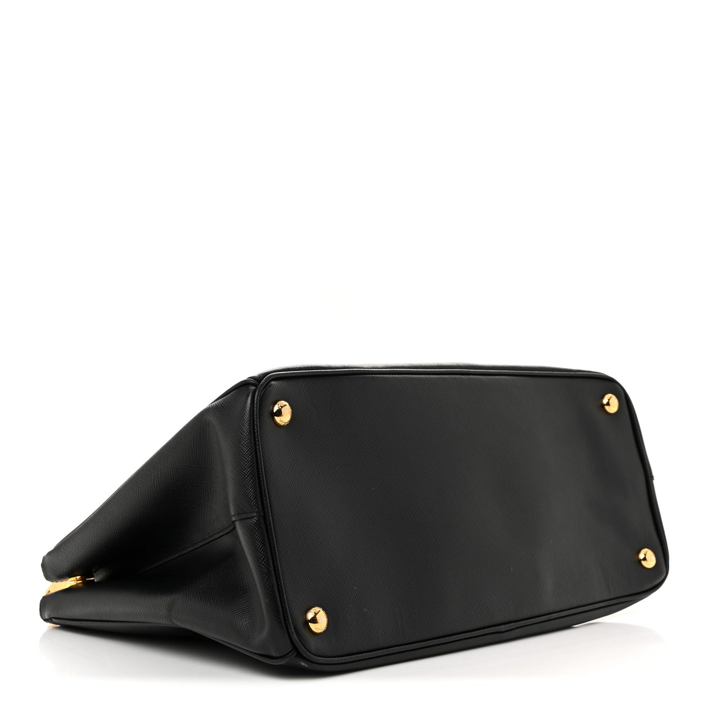 Saffiano Lux Large Galleria Double Zip Tote Black