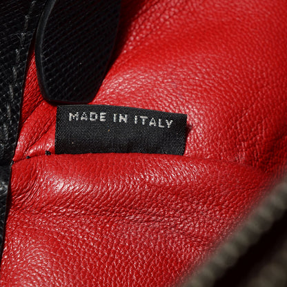 Prada Saffiano Lux Small Double Zip Tote Black Talco 8 of 10