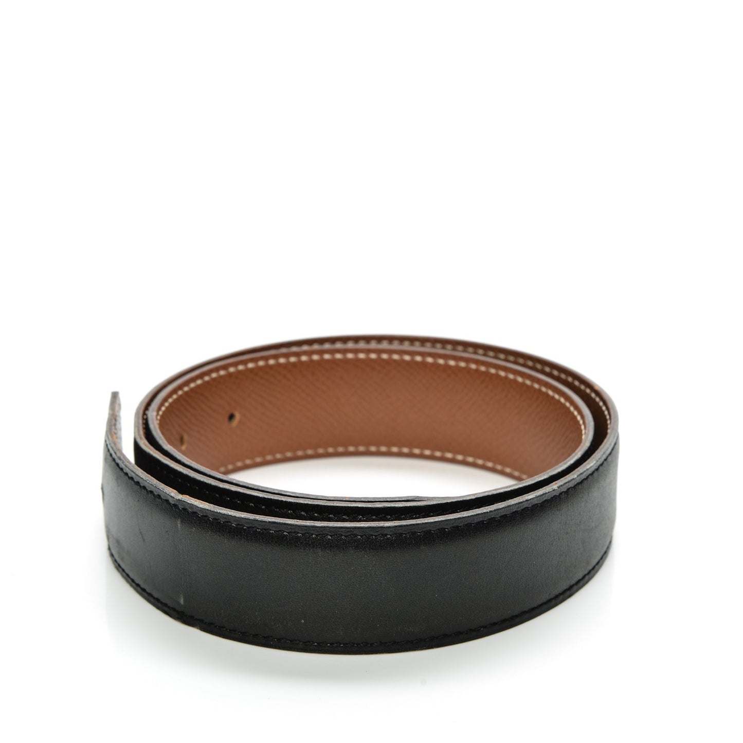 Box Epsom 32mm Belt Strap 70 Black Gold