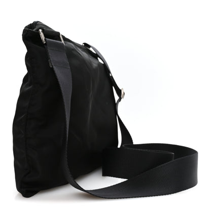 Prada Nylon Vela Flat Messenger Bag Black 3 of 11