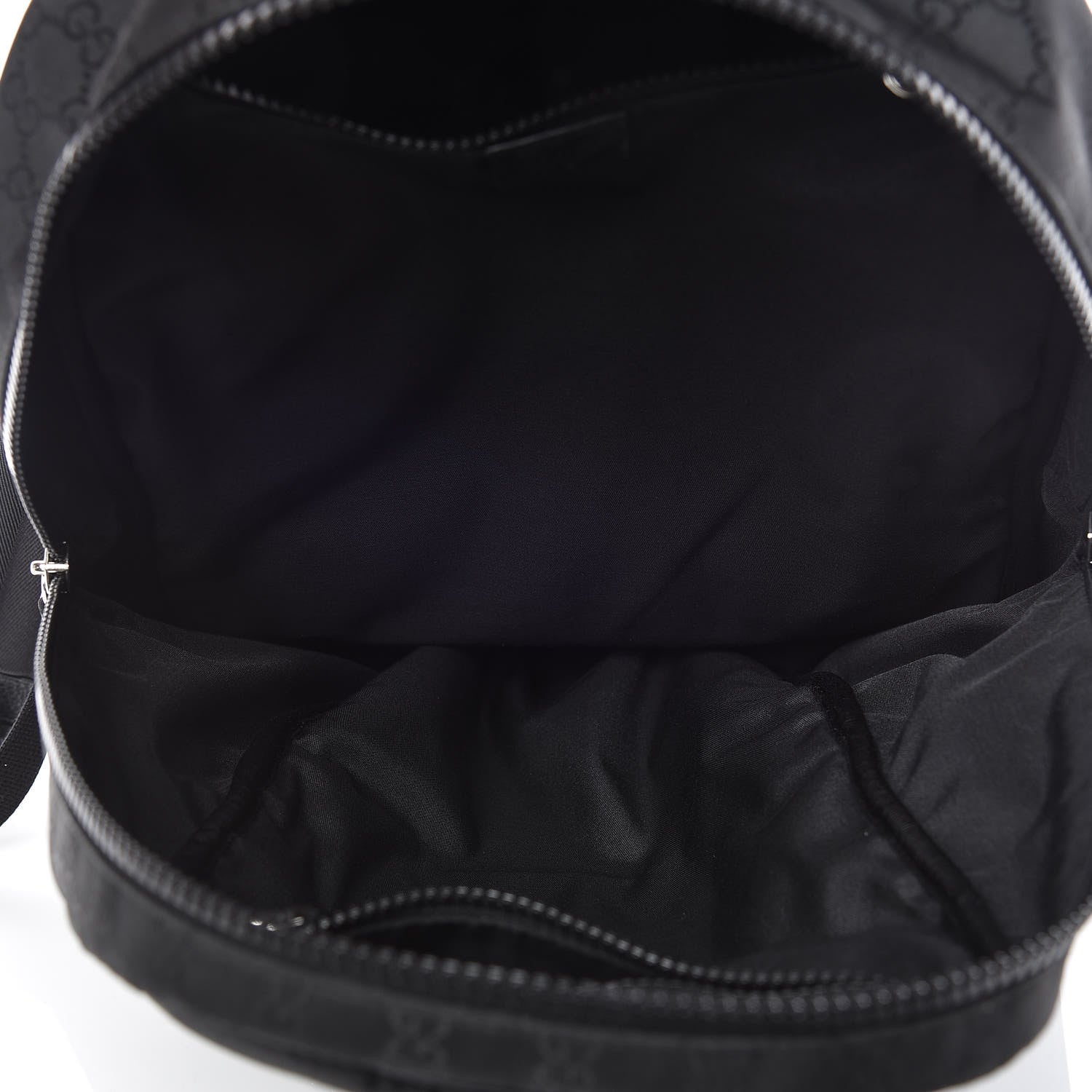 Gucci Nylon Monogram Slim Backpack Black 5 of 10
