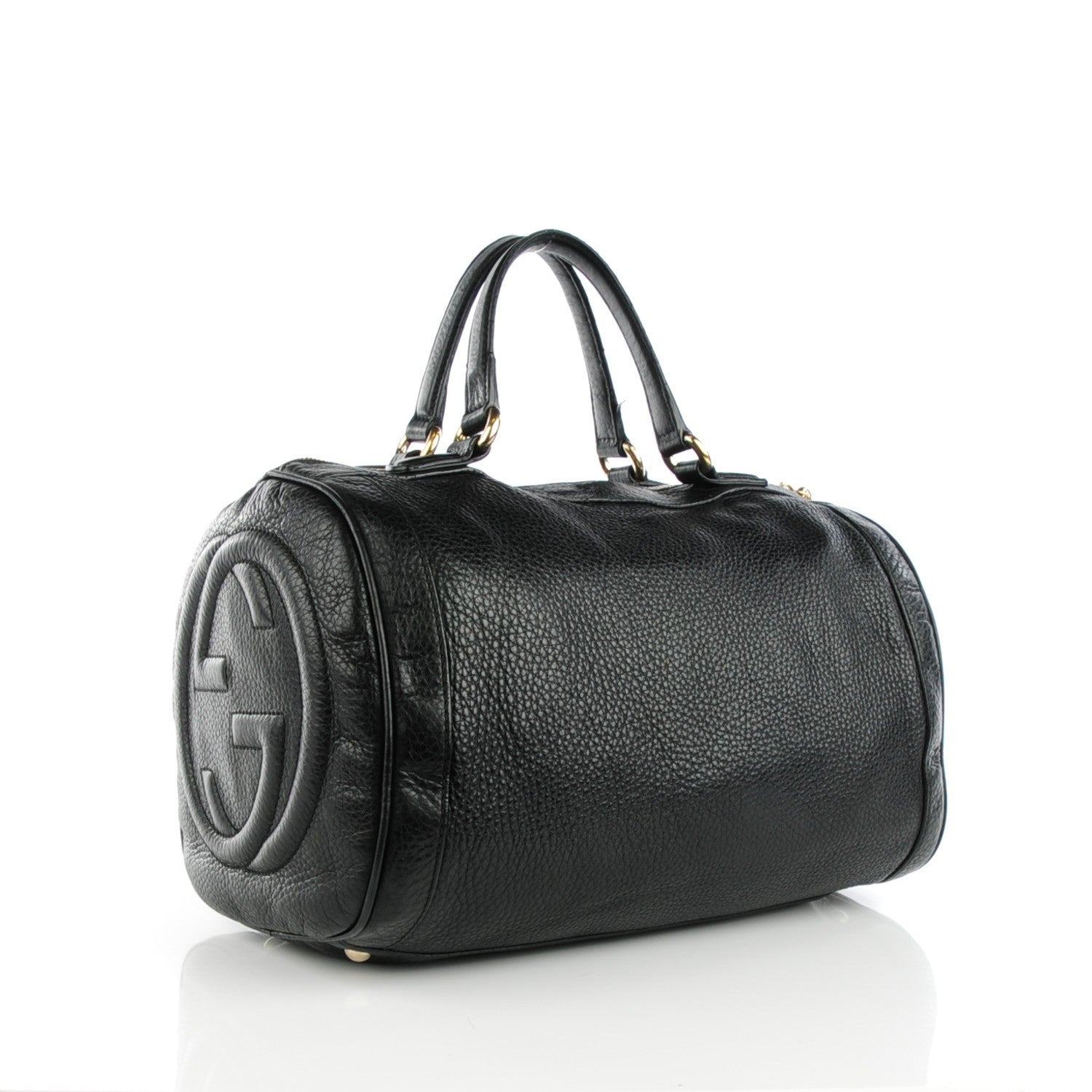 Gucci Pebbled Calfskin Medium Soho Boston Black 3 of 9