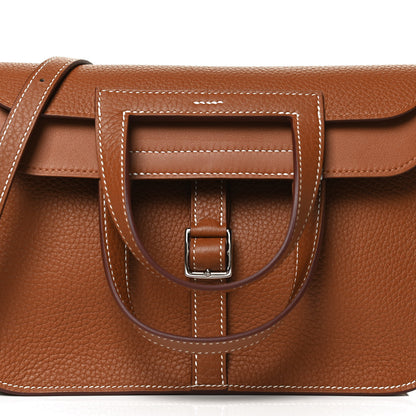 Hermes Taurillon Clemence Halzan 25 Gold 7 of 12