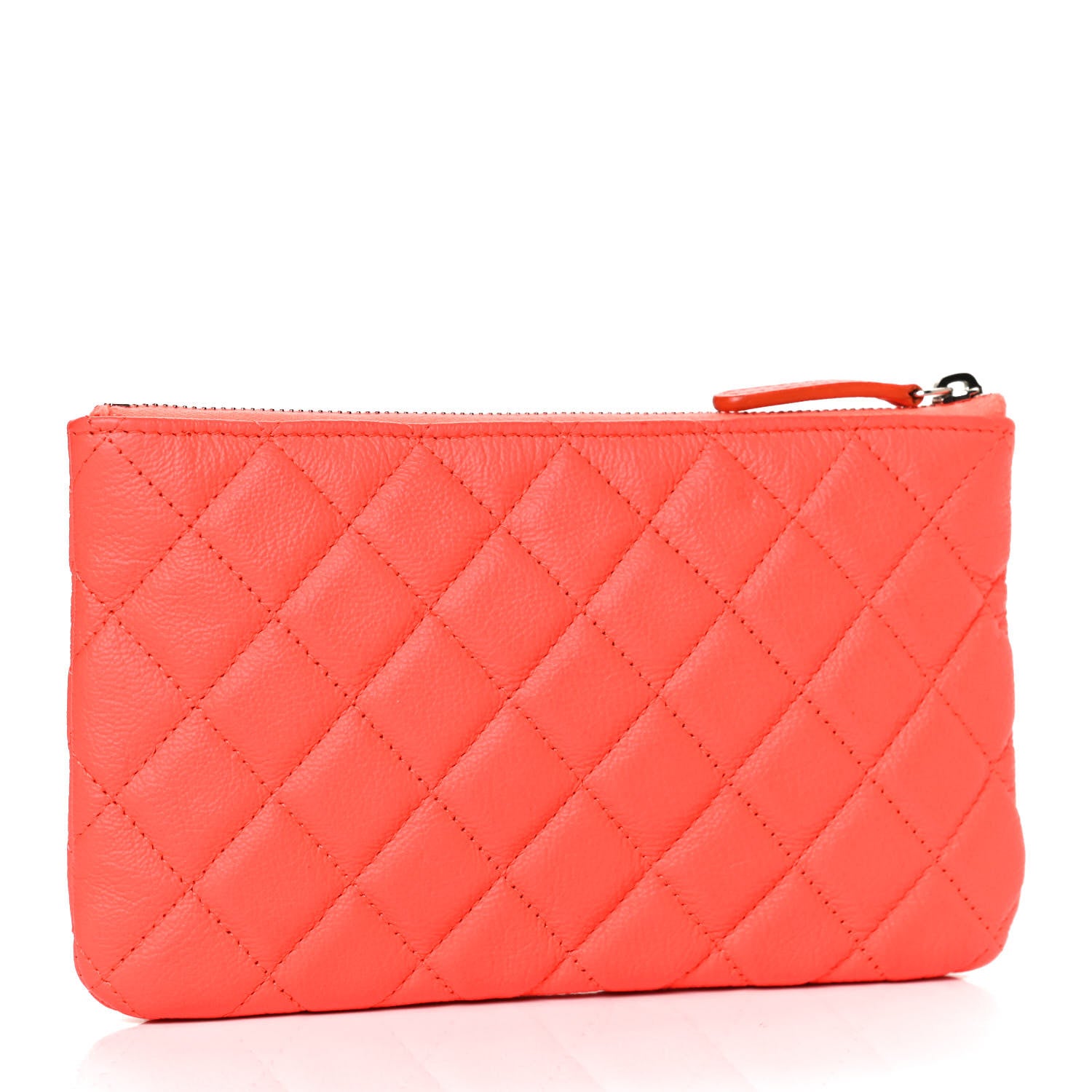 Chanel Goatskin Quilted Medium Reissue Cosmetic Case Orange 3 of 10