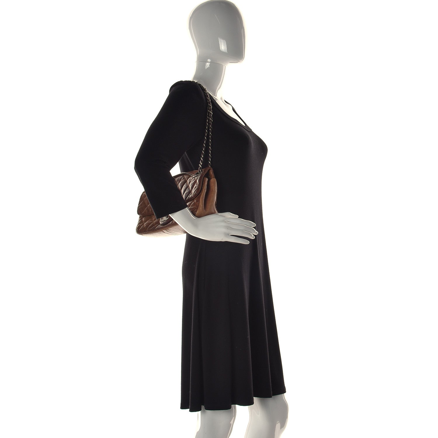Chanel Iridescent Calfskin Medium In The Mix Flap Light Brown 3 of 13