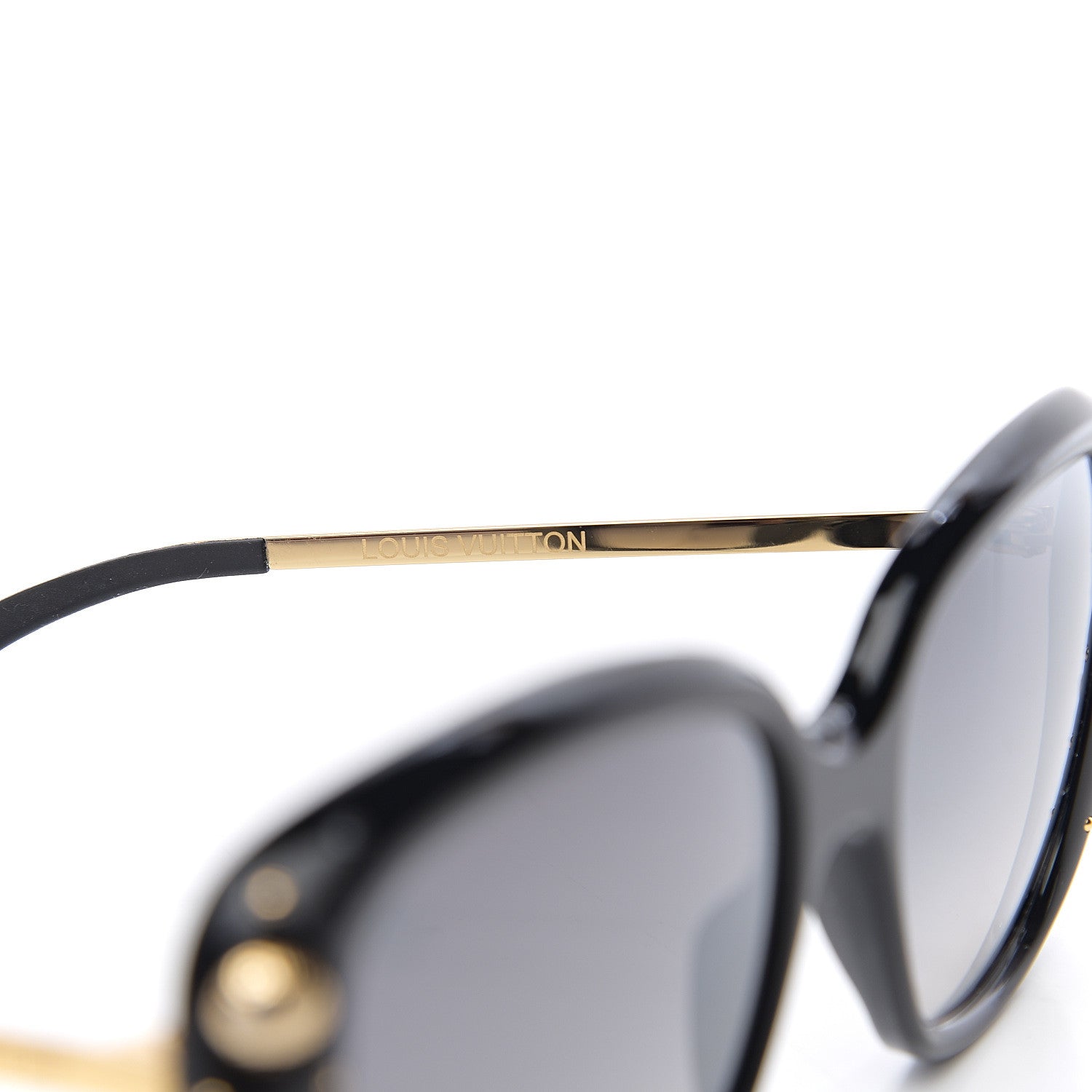 Louis Vuitton Oversized Studded Sunglasses Z1126W Black 5 of 10