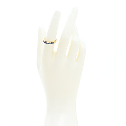 Tiffany 18K Yellow Gold Blue Sapphire 4mm Band Ring 54 6.75 2 of 4