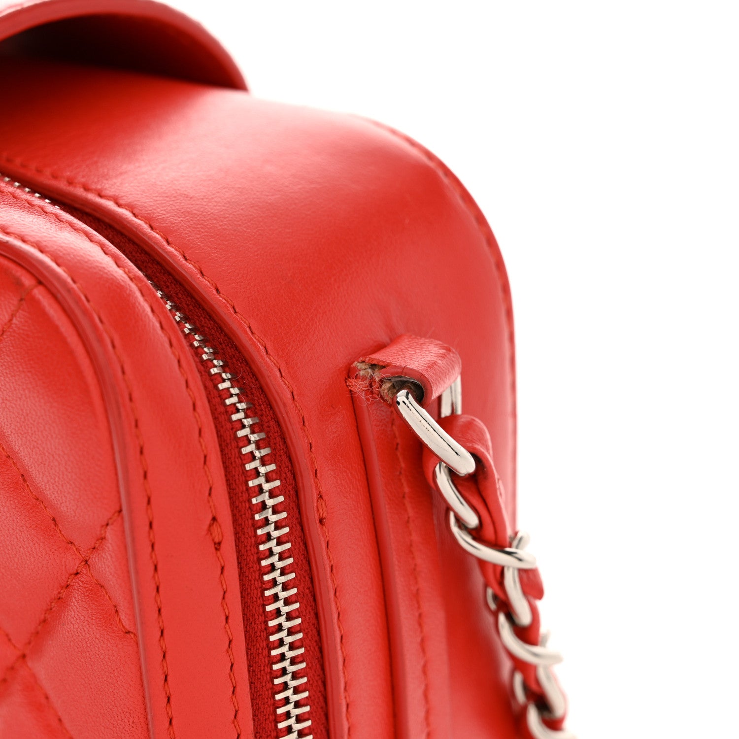 Chanel Lambskin Quilted Mini CC Box Camera Bag Red 12 of 14