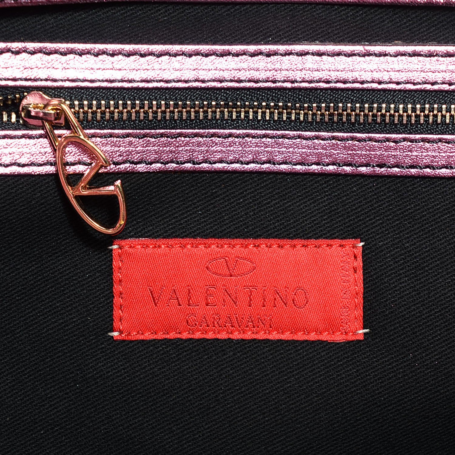 Valentino Garavani Metallic Nappa Nuage Bow Hobo Pink 6 of 10