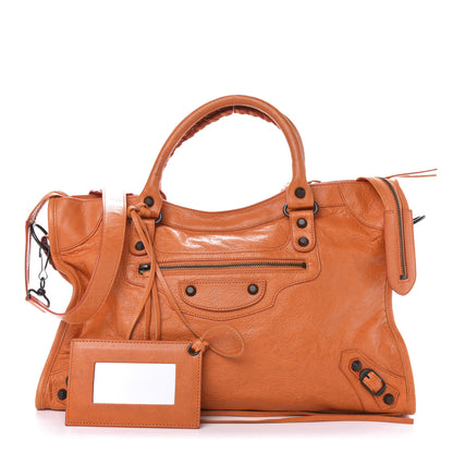 Balenciaga Agneau Classic Hardware City Tangerine 1 of 12