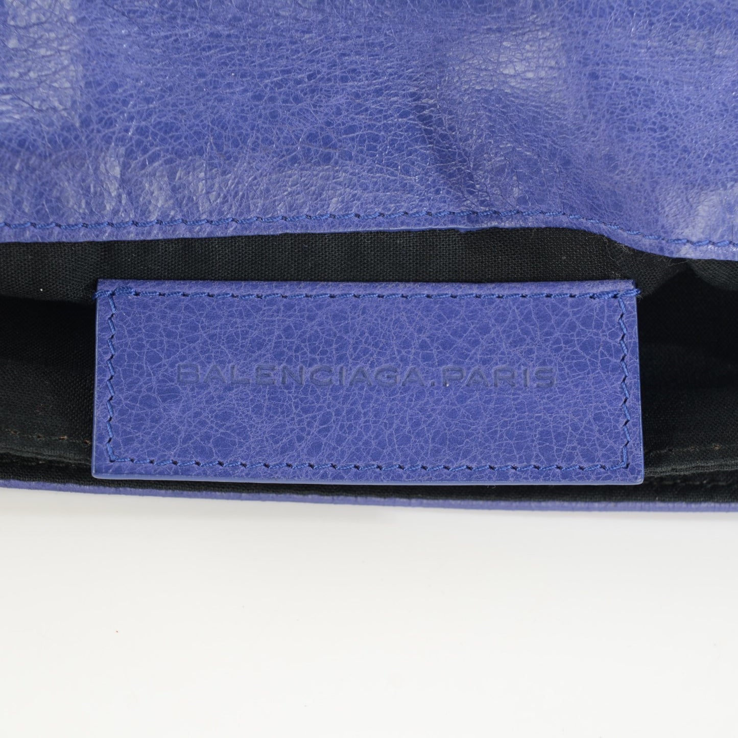 Agneau Giant 21 Rose Gold Hardware Envelope Clutch Bleu Lavande