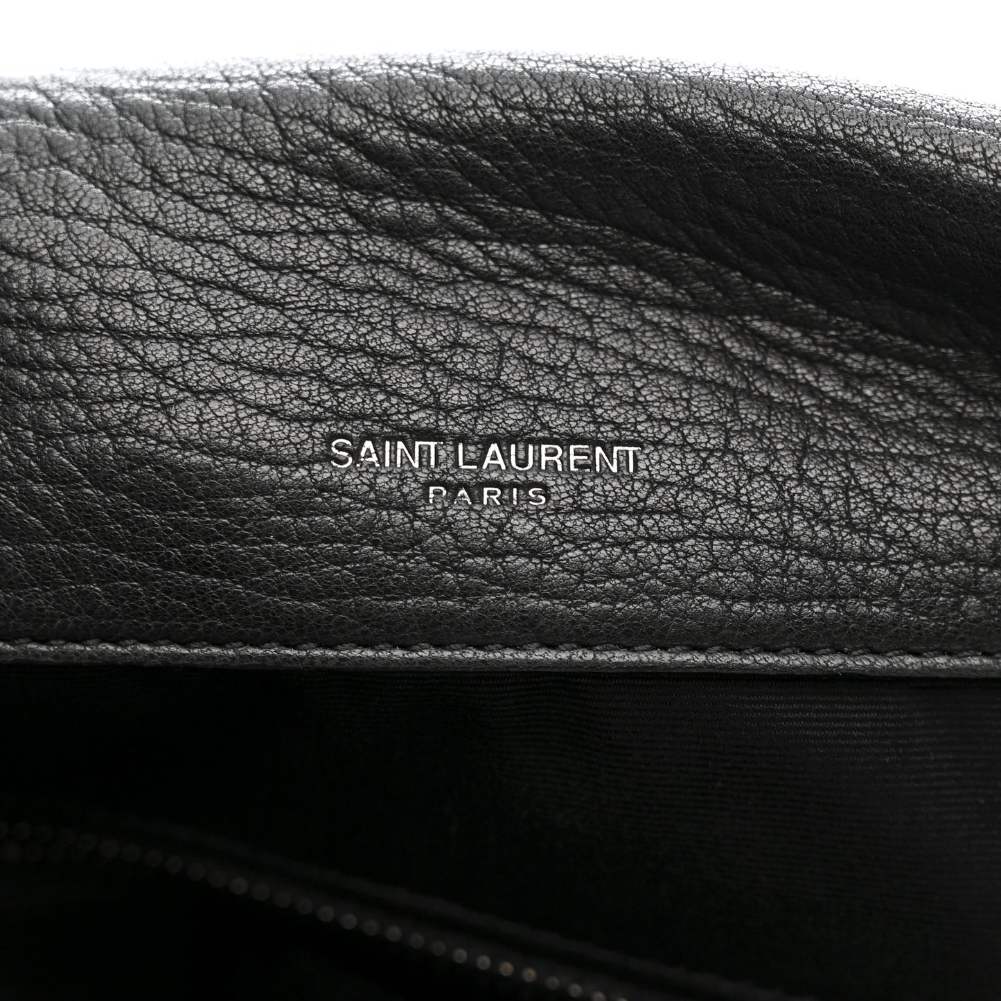 Grained Lambskin Monogram Oversized Niki Chain Satchel Black