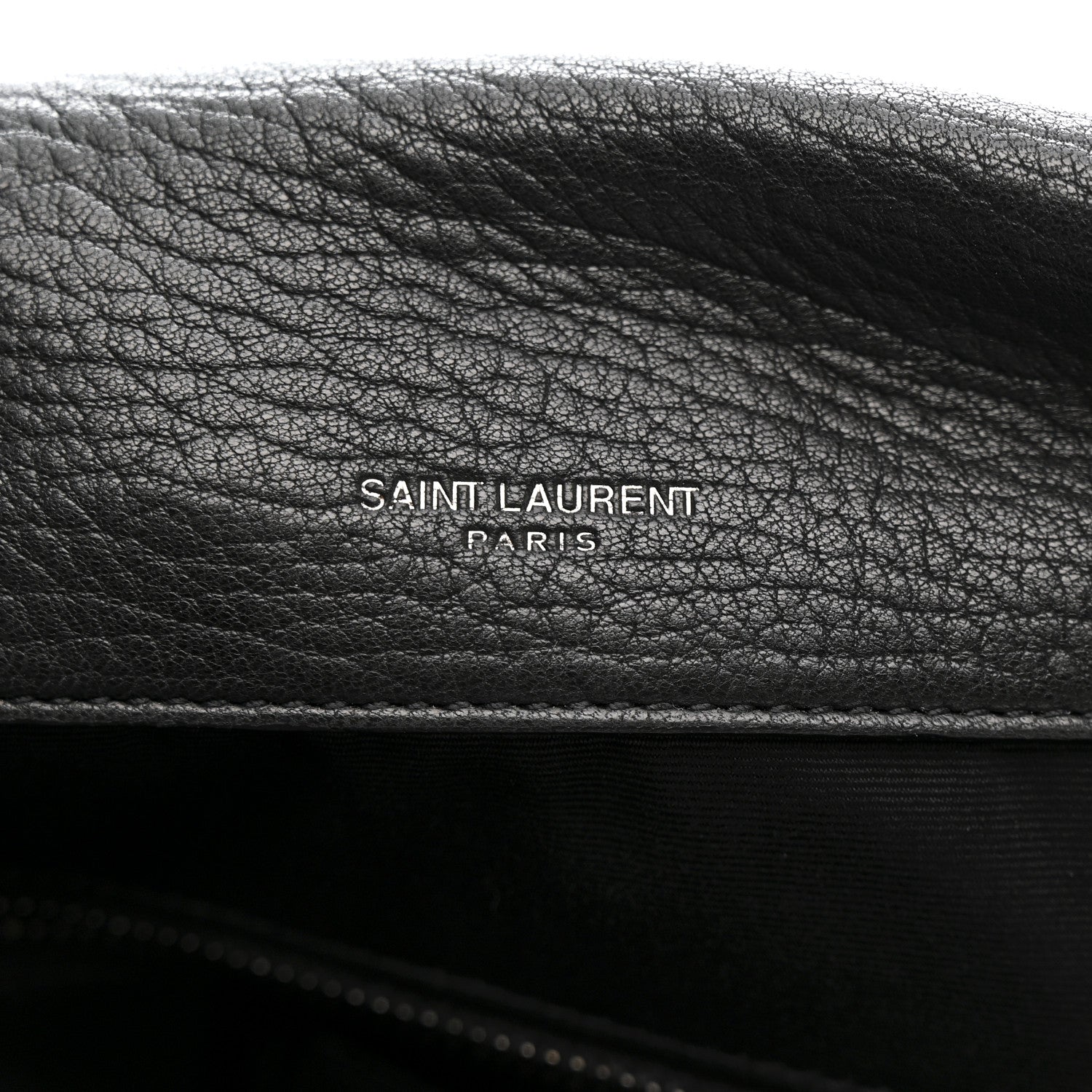 Saint Laurent Grained Lambskin Monogram Oversized Niki Chain Satchel Black 7 of 15