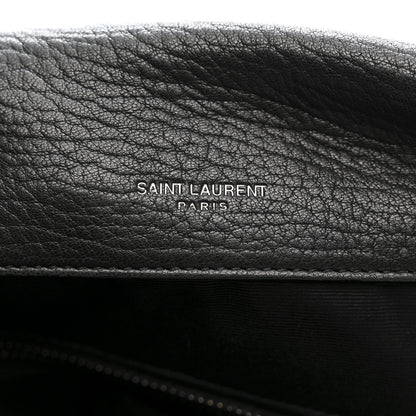 Saint Laurent Grained Lambskin Monogram Oversized Niki Chain Satchel Black 7 of 15