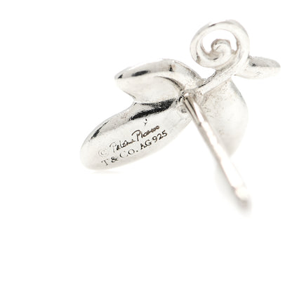 Tiffany Sterling Silver Paloma Picasso Olive Leaf Earrings 4 of 4