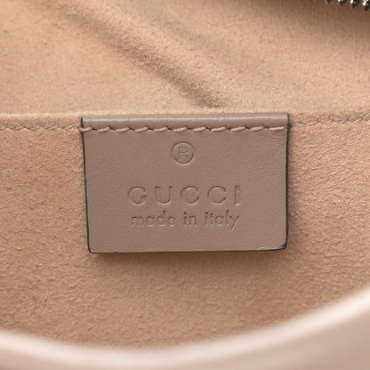 Gucci Calfskin Matelasse Small GG Marmont Chain Shoulder Bag Porcelain Rose 6 of 11