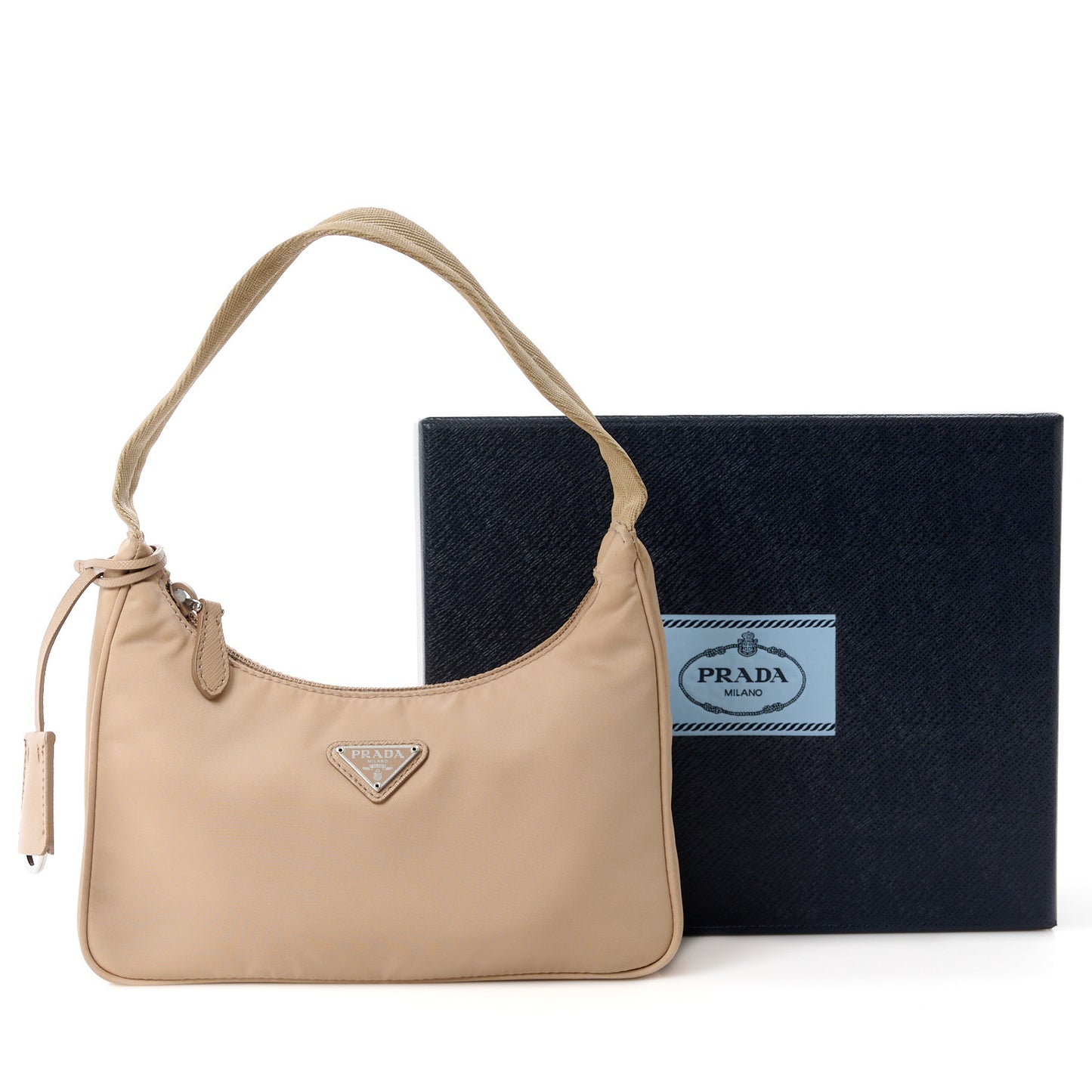 Re-Nylon Saffiano Mini Re-Edition 2000 Bag Deserto