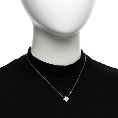 Louis Vuitton 18K Pink Gold Diamond Pink Mother of Pearl Color Blossom BB Star Pendant Necklace 2 of 4