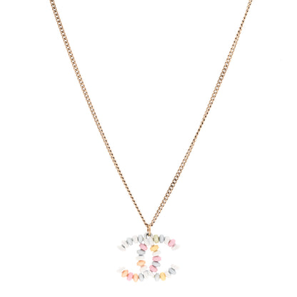 Chanel Candy Chain CC Pendant Necklace Gold Multicolor 1 of 7