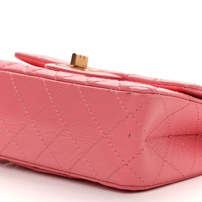Chanel Aged Calfskin Quilted 2.55 Reissue Mini Flap Pink 9 of 9