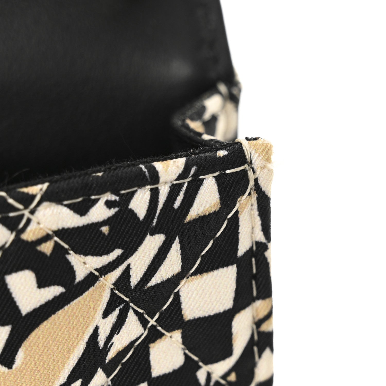 Chanel Canvas Check Flag Printed CC Clutch With Chain Beige Multicolor 13 of 13