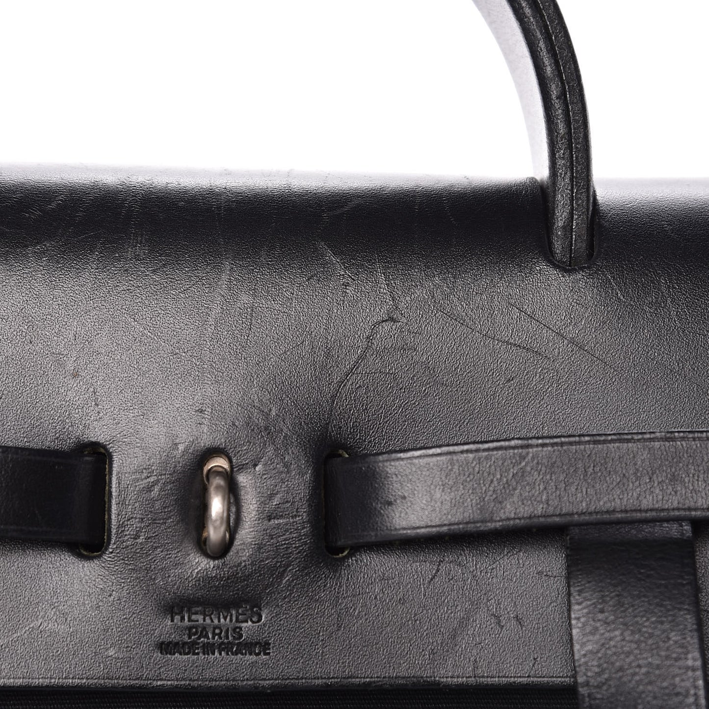 Toile Vache Calfskin Herbag 30 PM Backpack Black