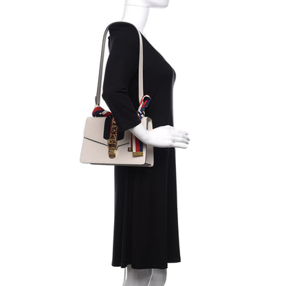 Gucci Calfskin Small Sylvie Shoulder Bag Off White 2 of 12