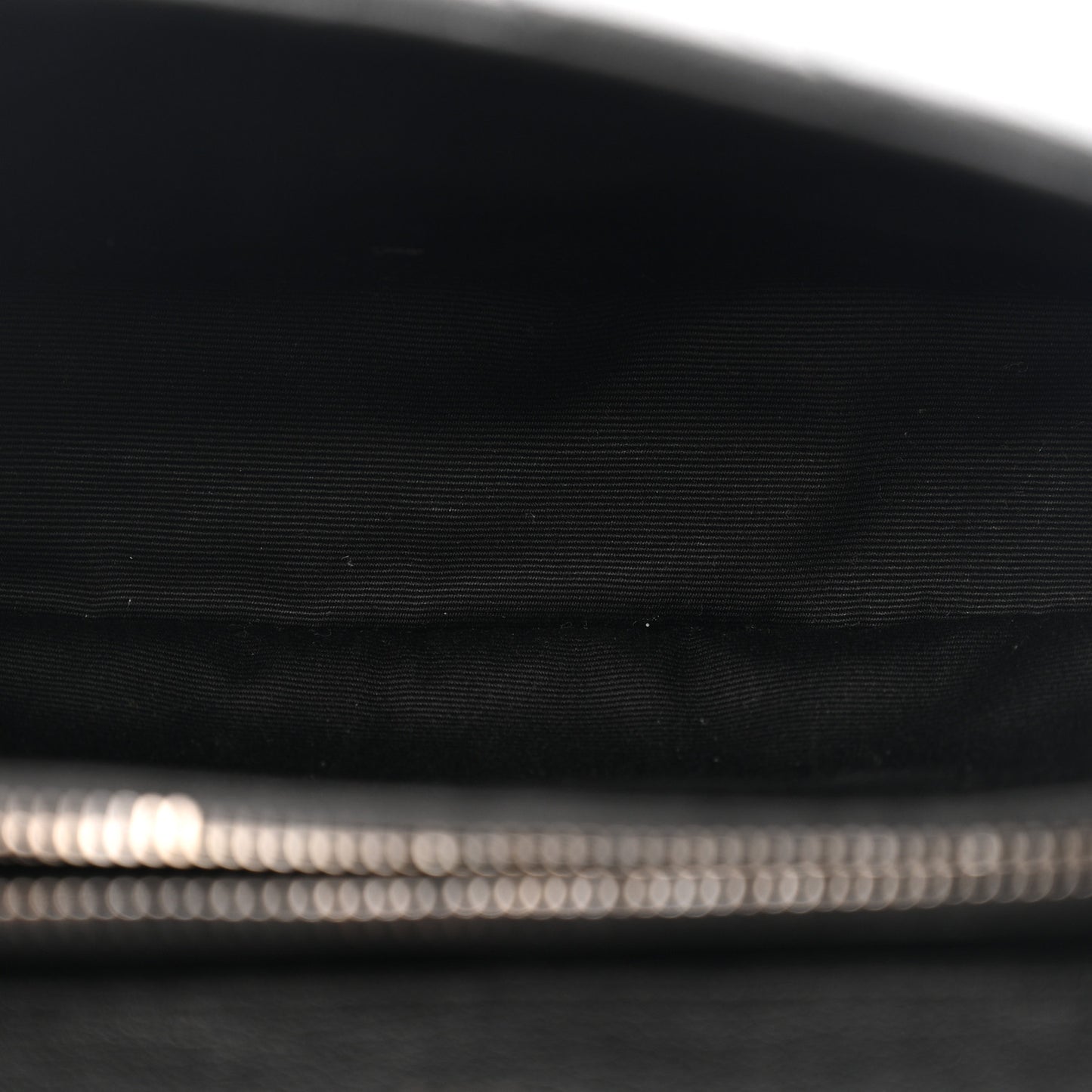 Sheepskin Matelasse Chevron Monogram Medium College Bag Black