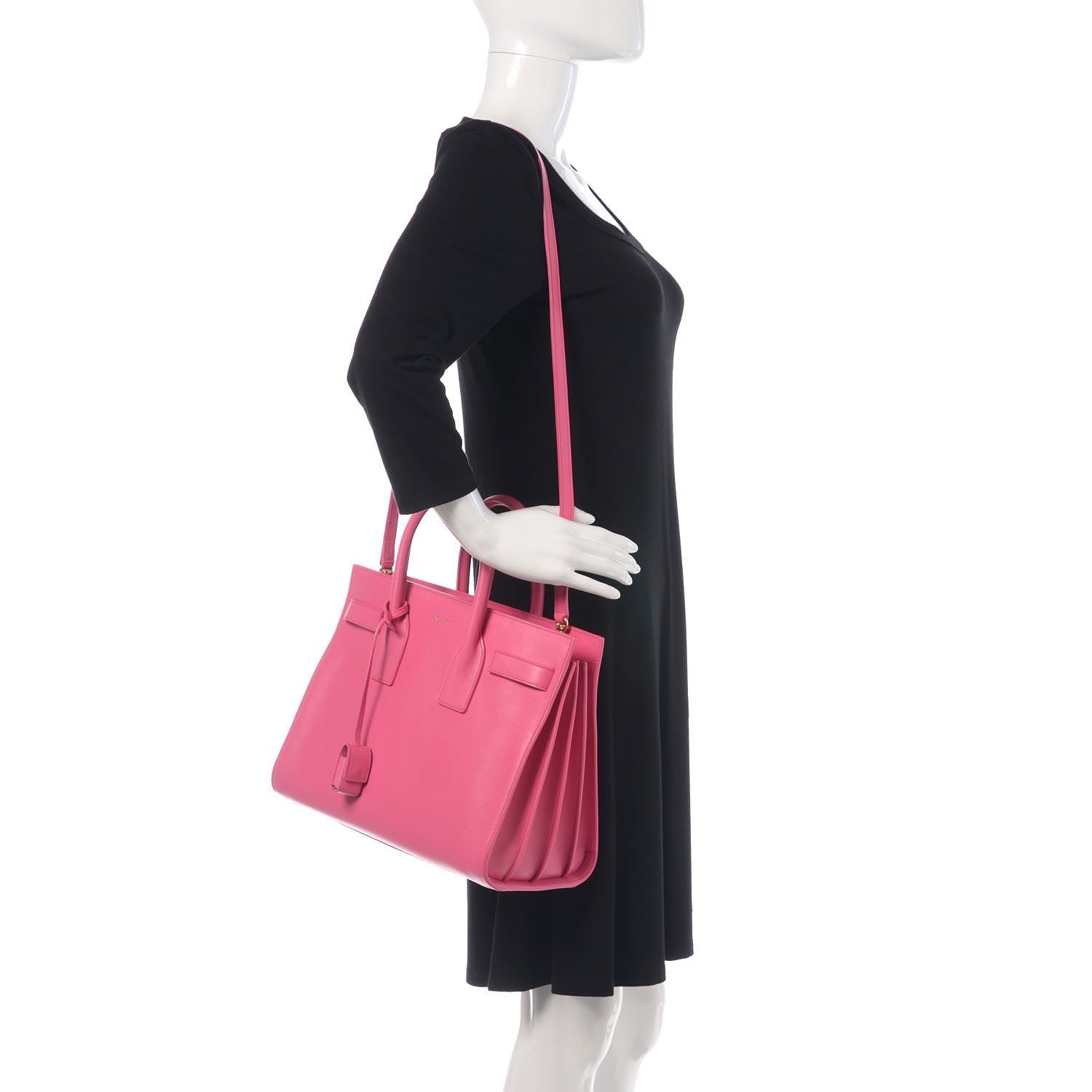 Saint Laurent Calfskin Small Sac De Jour Bubblegum 2 of 14