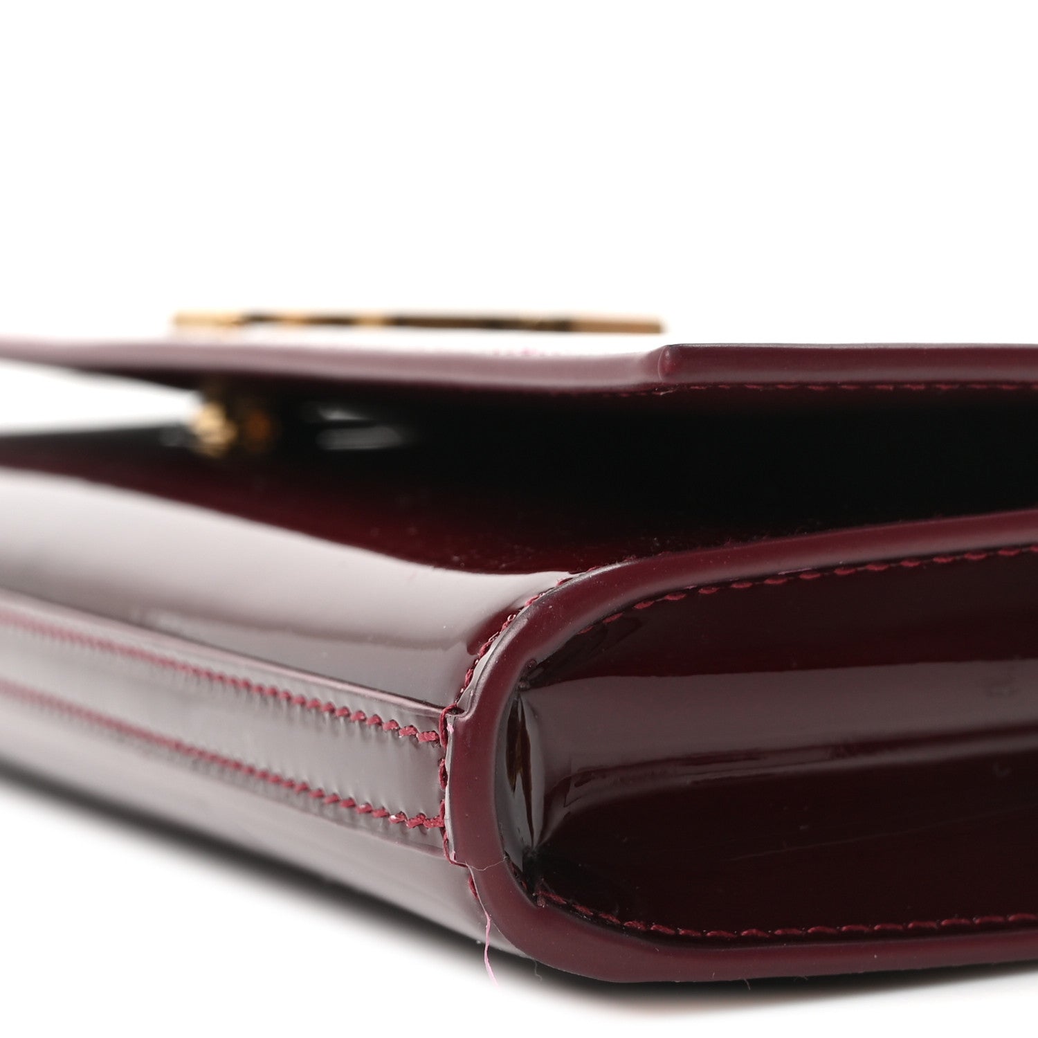 Saint Laurent Patent Monogram Kate Clutch Gloss Burgundy 8 of 8