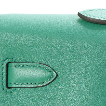 Hermes Swift Kelly Cut Clutch Pochette Vert Vertigo 18 of 26