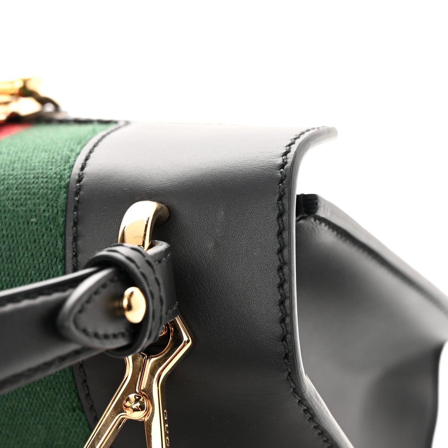 Gucci Calfskin Mini Sylvie Top Handle Bag Black 16 of 17