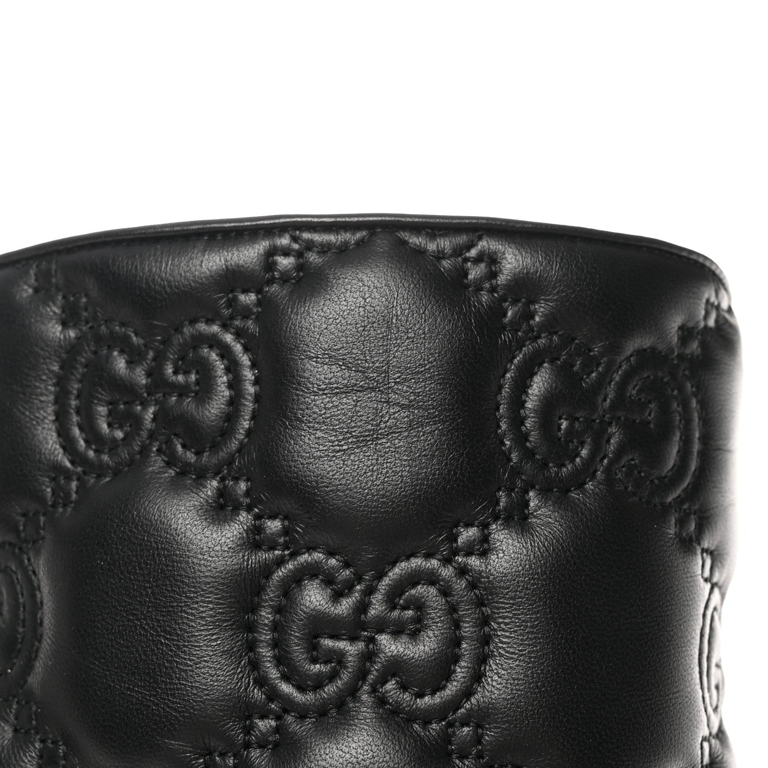 Gucci Cordovan Lux Nappa GG Matelasse 60mm Knee High Boots 37.5 Black 13 of 18