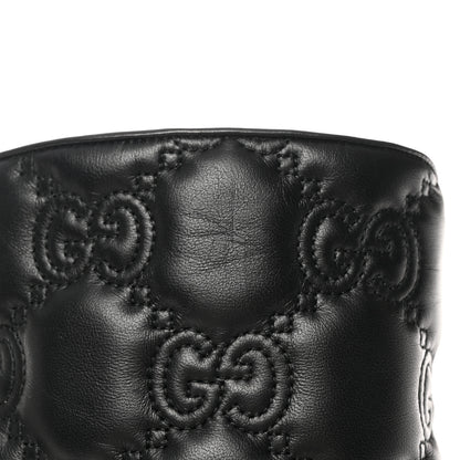 Gucci Cordovan Lux Nappa GG Matelasse 60mm Knee High Boots 37.5 Black 13 of 18