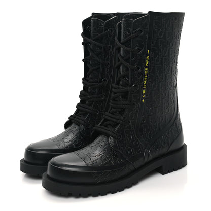 Christian Dior Oblique Rubber Diorcamp Boots 38 Black 3 of 8
