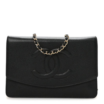 Chanel Caviar Timeless CC Wallet On Chain WOC Black 1 of 11