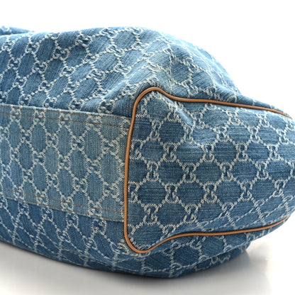 Gucci Denim Monogram Large Sukey Tote 9 of 9
