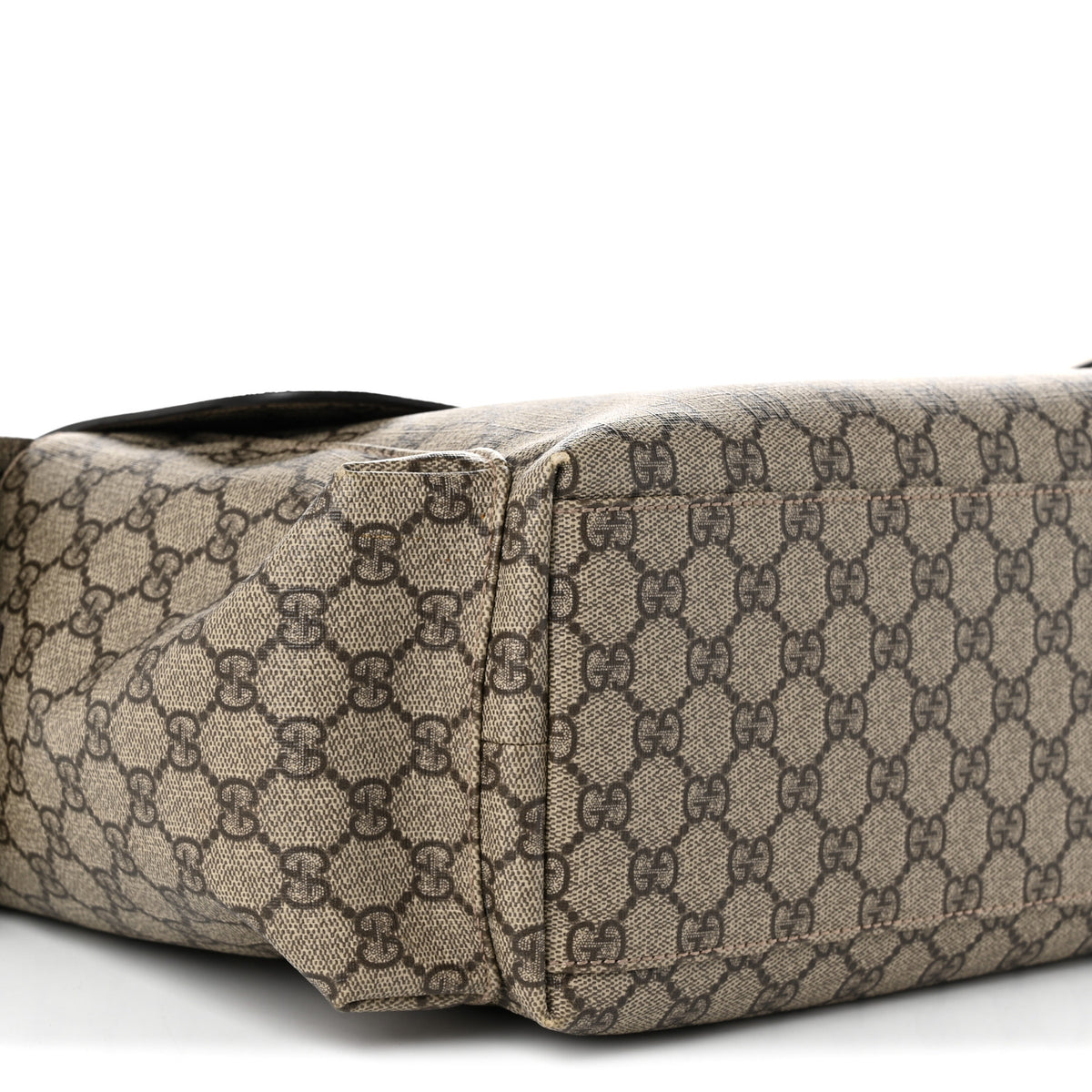 GG Plus Monogram Messenger Diaper Bag Dark Brown