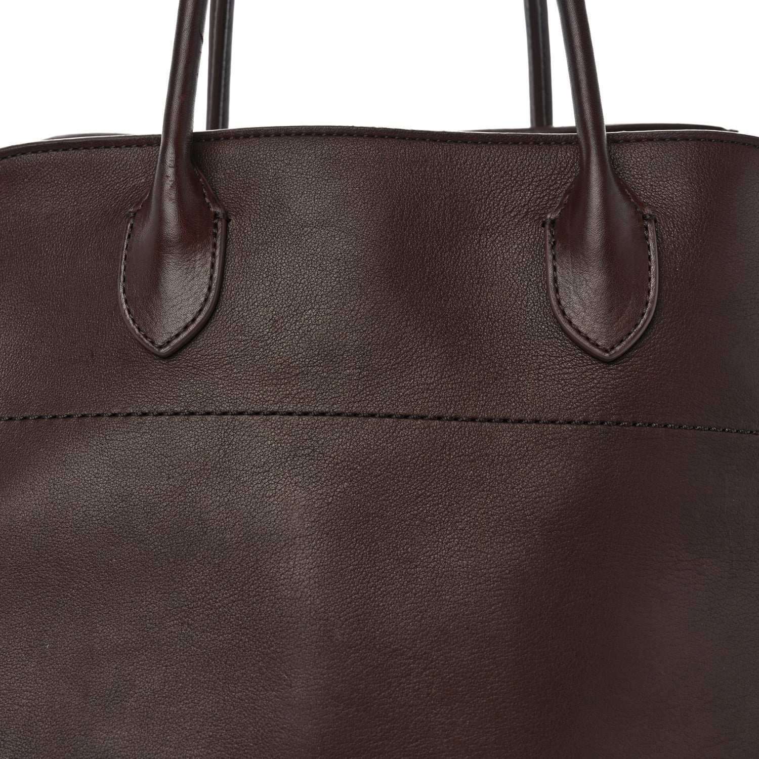 The Row Polished Saddle Calfskin Soft Margaux 15 New Burgundy 7 of 12