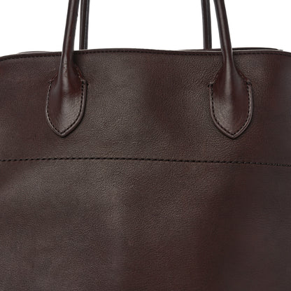 The Row Polished Saddle Calfskin Soft Margaux 15 New Burgundy 7 of 12