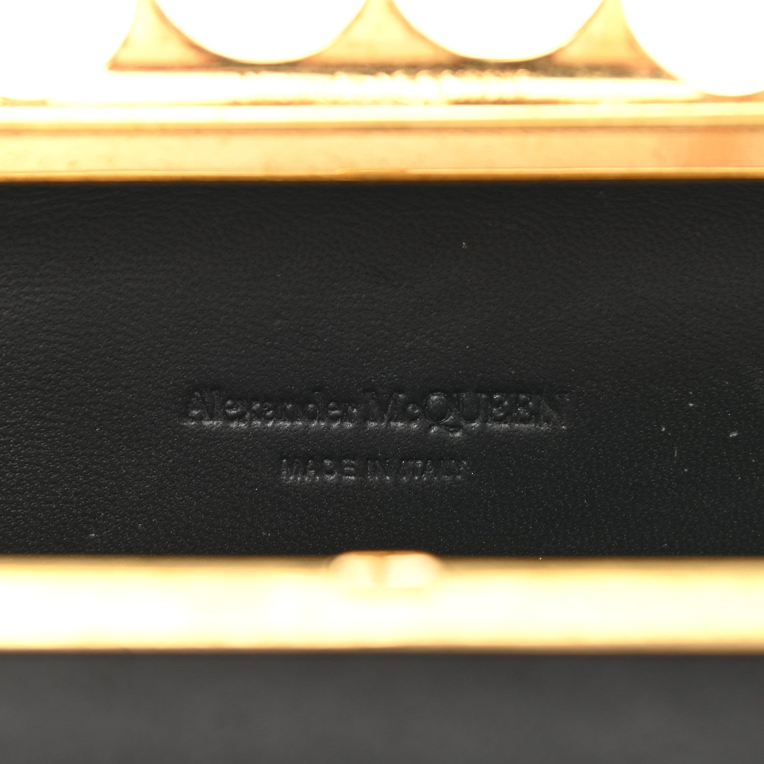 Alexander McQueen Satin Skull Knuckle Duster Box Clutch Black 5 of 7