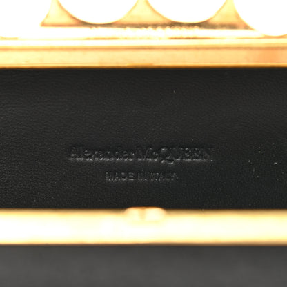Alexander McQueen Satin Skull Knuckle Duster Box Clutch Black 5 of 7