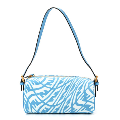 Fendi X SARAH COLEMAN Glazed Canvas Vitello King FF Vertigo Mini Shoulder Bag Cyber Blue White 1 of 10