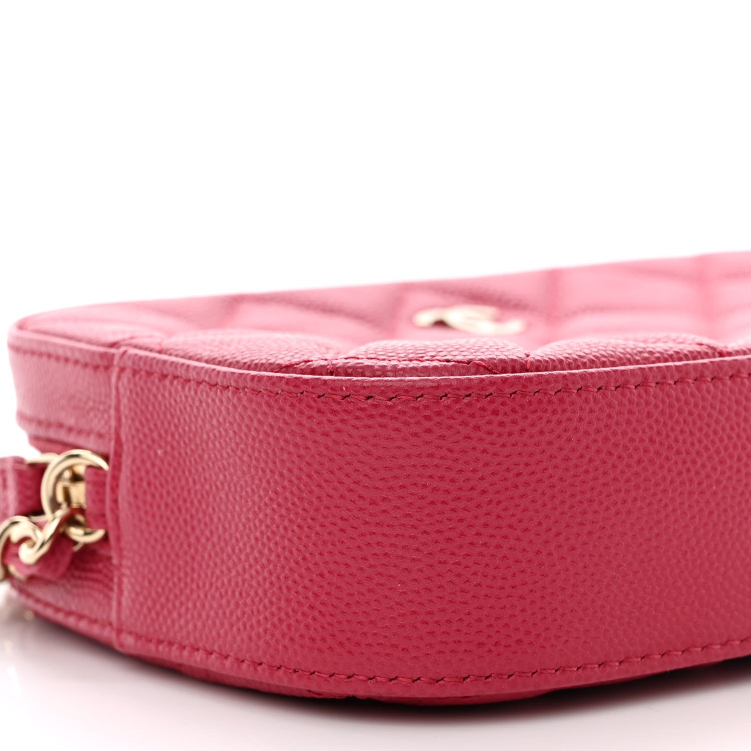 Chanel Caviar Quilted Camera Case Dark Pink 10 of 14