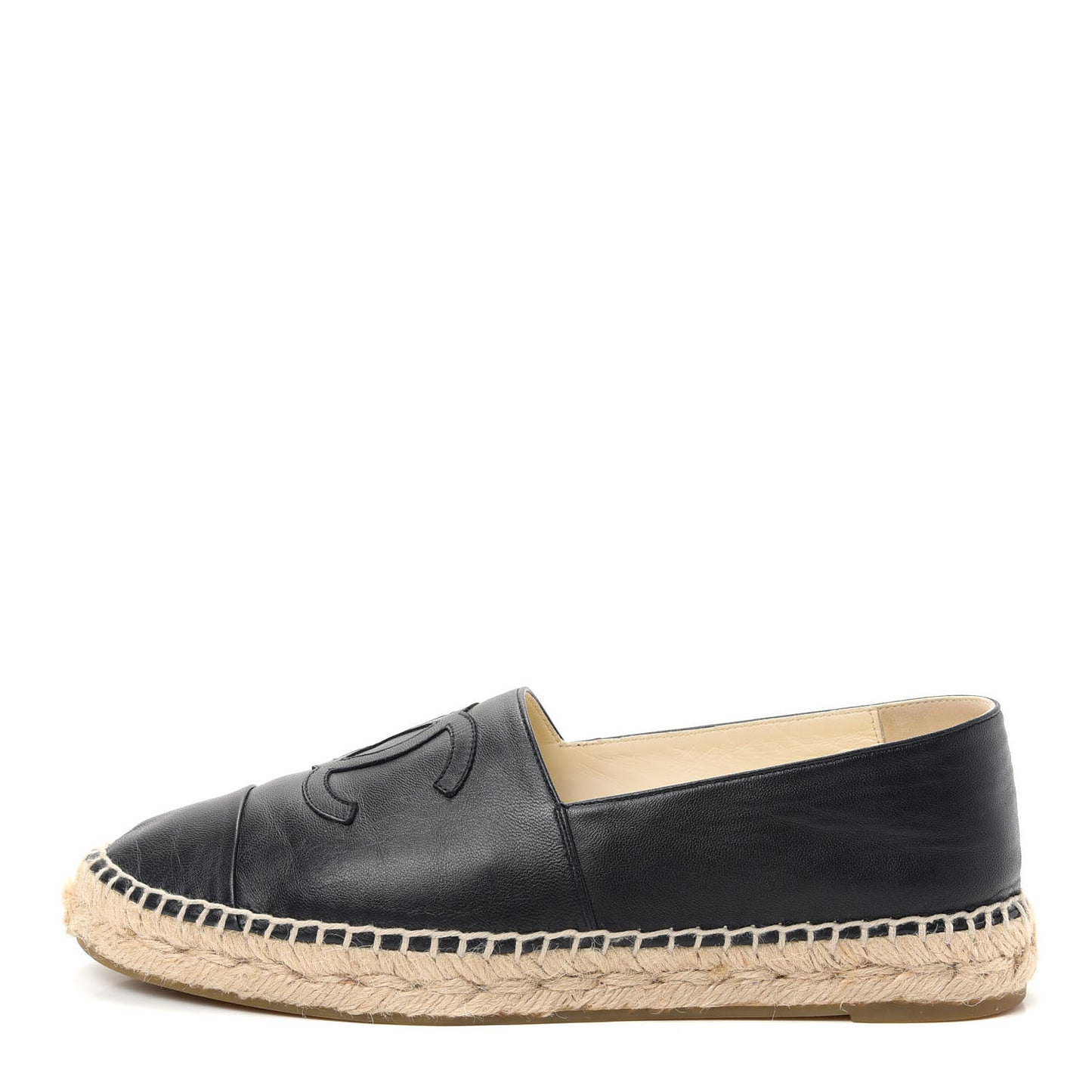 Lambskin CC Espadrilles 39 Black