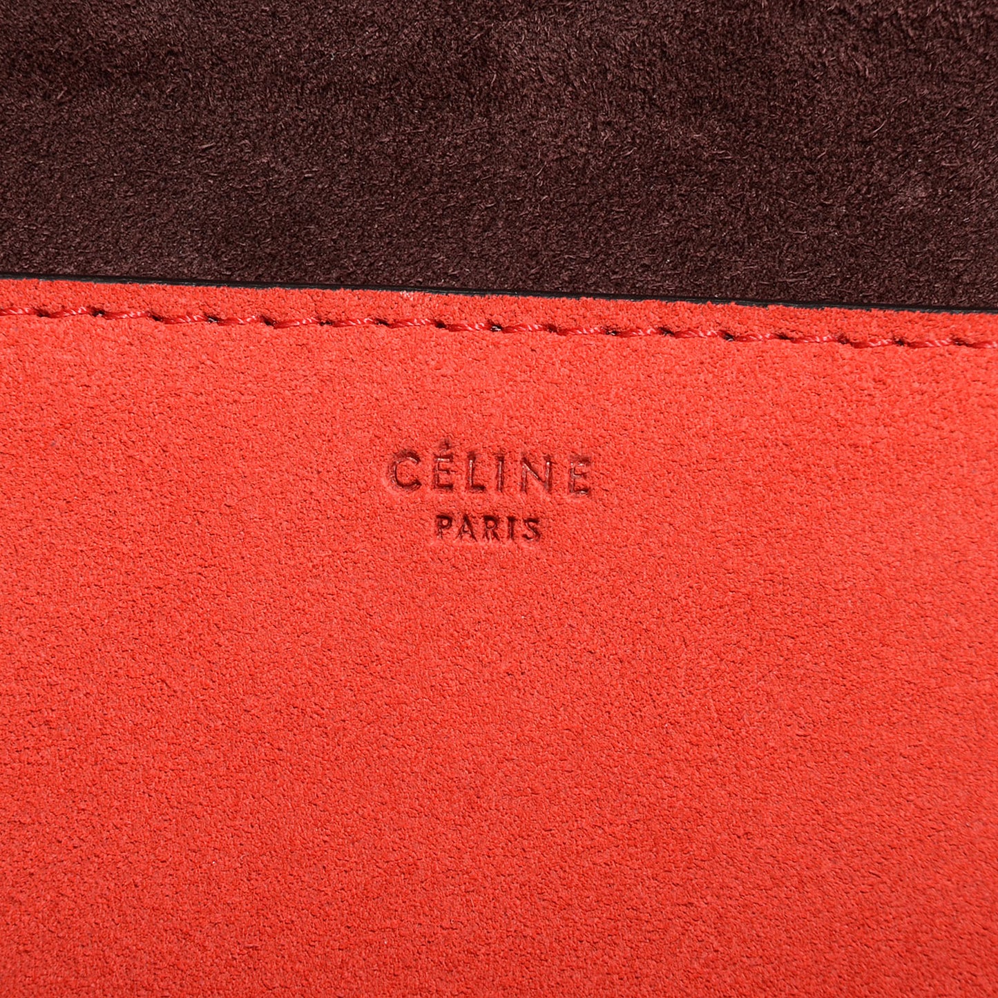 Leather Suede Diamond Clutch Red